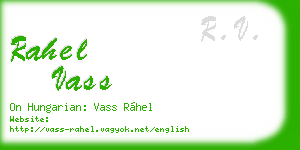 rahel vass business card